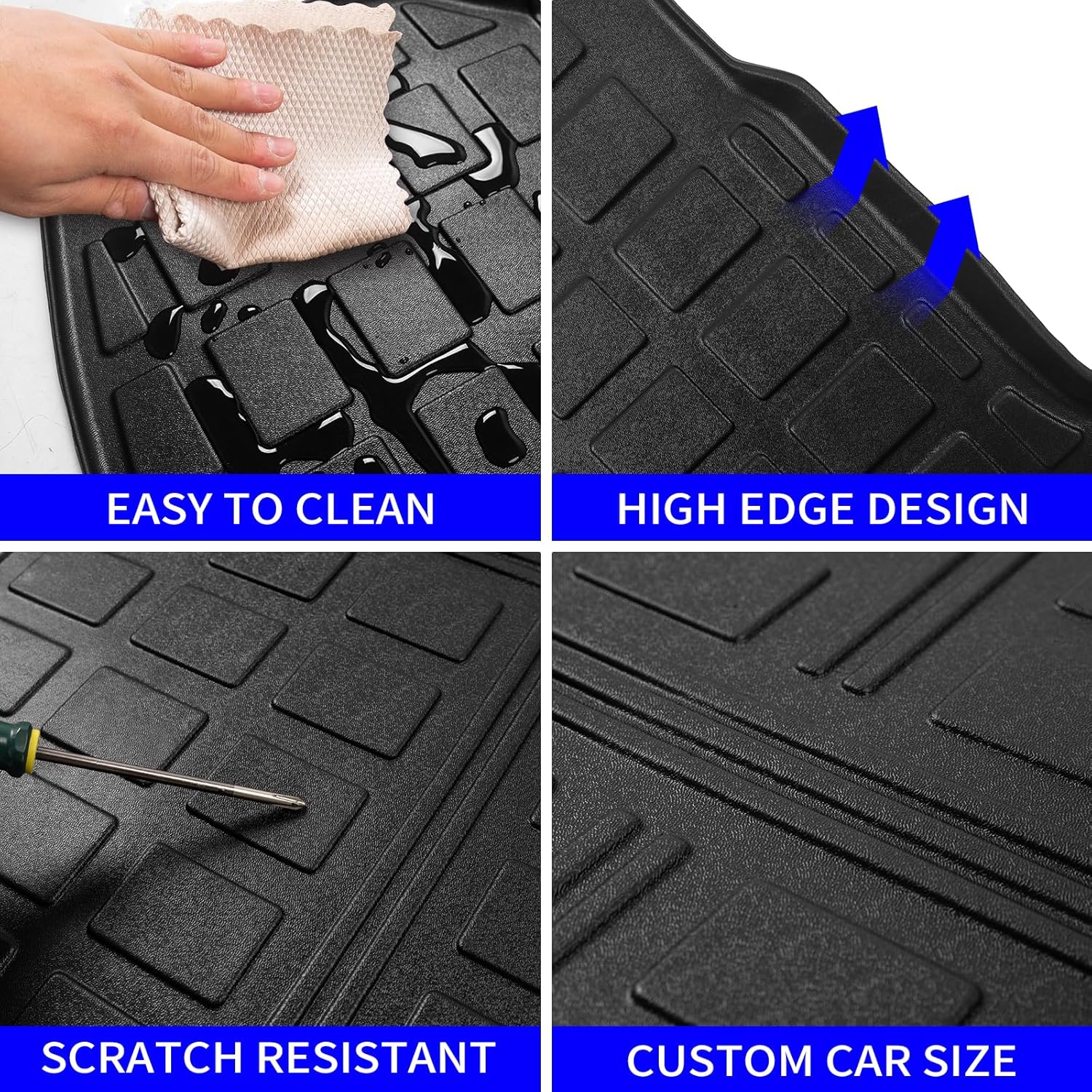 Rongtaod Floor Mats Compatible with 2019-2024 Subaru Forester Trunk Mat Cargo Mat Cargo Liner Back Seat Cover Protector 2023 Forester Accessories (Trunk Mats+Backrest Mats+Floor Mats)