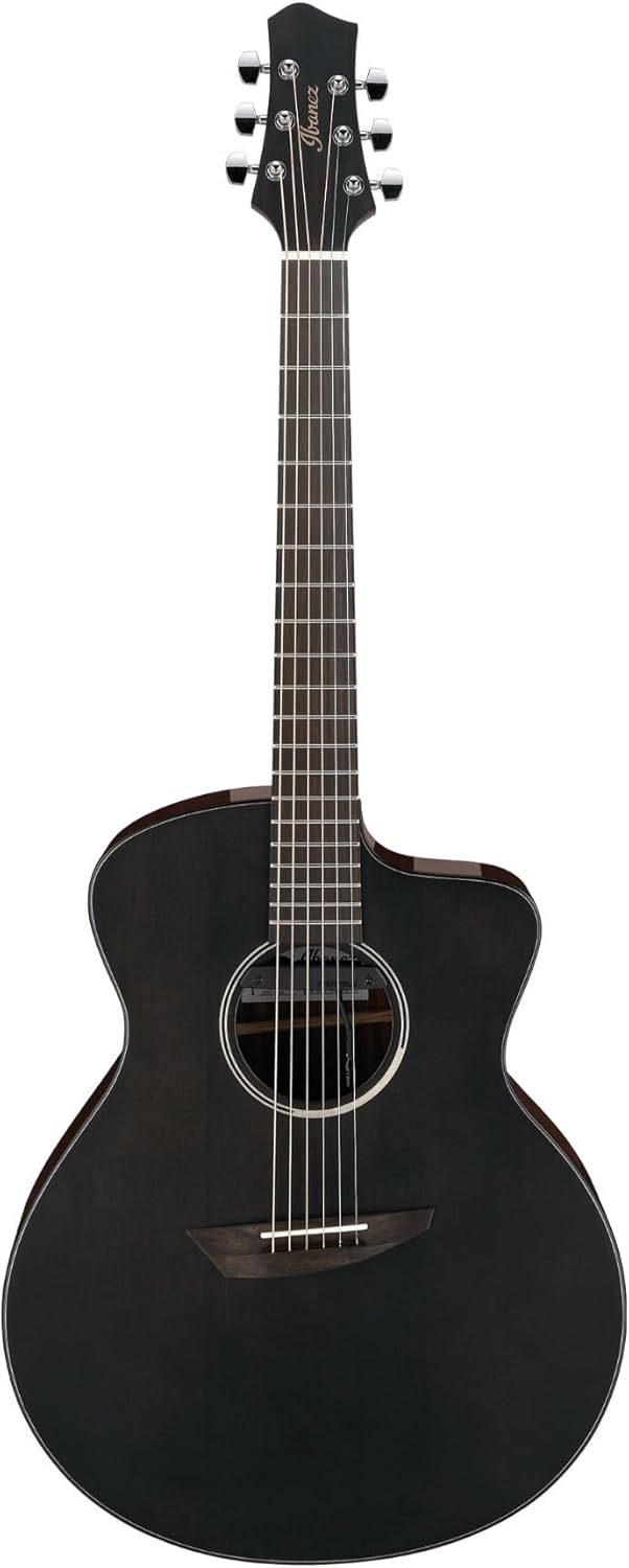 Ibanez Jon Gomm Signature JGM5 Acoustic-Electric Guitar - Black Satin Top, Natural High Gloss Back and Sides