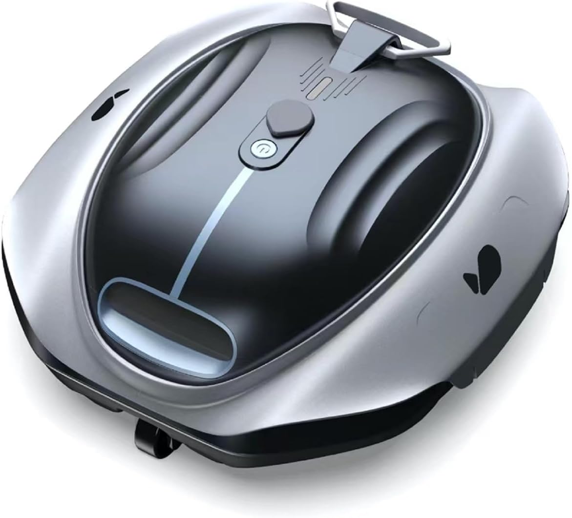 Bubot 300P Robotic Pool Cleaner, Cordless Pool Vacuum with Industry Leading Suction Power, Bluehole Tech, DirtLock Tech, Smart Sensor for Above-Ground Flat Pools up to 850 Sq.Ft, Silver