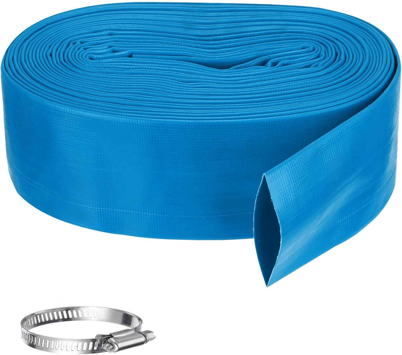 Pool Backwash Hose,3 Inch x 25ft Drain Discharge Pump Hoses,1pcs Clamps,Blue YESSC887