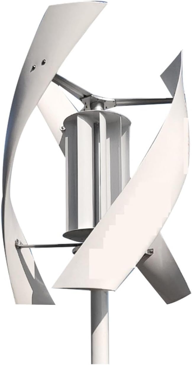 5KW Wind Turbine with Solar Panel Battery 5KW Vertical Axis Maglev Wind Turbine for Household Family with Controller Low Starting Speed for Home(MPPT Hybrid Control,48V)