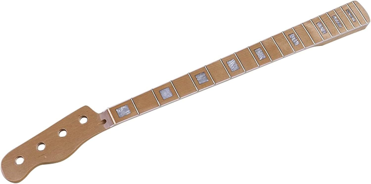 Left Hand Electric Bass Guitar Neck Maple for TL Bass Neck 20 Frets Natural Fingerboard Unfinished Guitar Neck (Color : Left Hand)