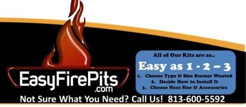 EasyFirePits Deluxe LP Fire Pit Kit & Lifetime Warranted 316 Stainless Straight Burner (60.00, 60 Inch Straight Burner)