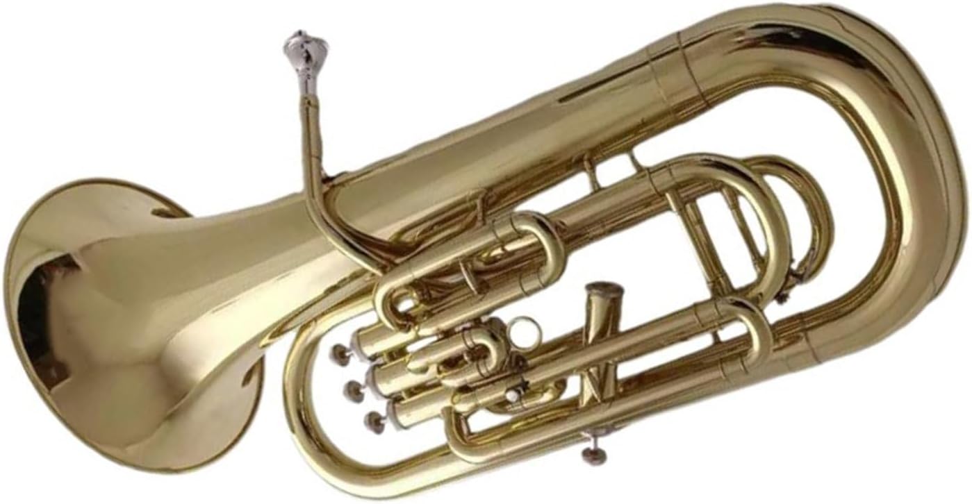 Euphonium In B Flat Side Four Note Golden Instrument For Beginners Euphonium All-brass Instrument