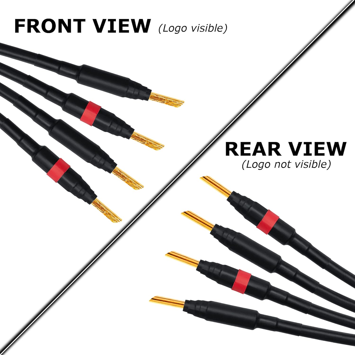 WORLDS BEST CABLES 10 Foot - Canare 4S11 – Audiophile Grade - HiFi Star-Quad Bi-Amp Speaker Cable Pair with Eminence Gold Banana Connectors