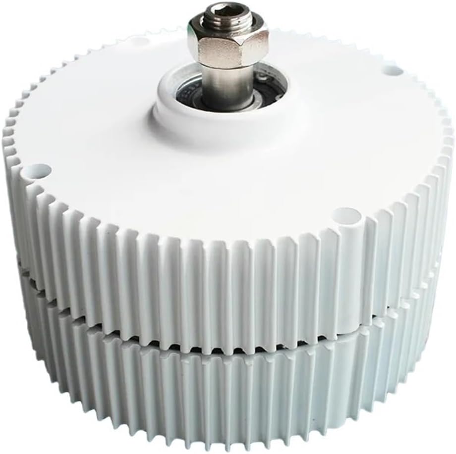 Only Generator Low RPM 1000W 12V 24V 48V Gearless Permanent Magnet Wind Turbine Generator for Hydro Generator Use for Home use Motor Drive(Without Base,Double Shaft_24V)