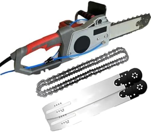 Electric Concrete Chainsaw - Handheld Wall Cutter with Water Fed Dust Suppression, Diamond Chain for Granite & Reinforced Concrete, Powerful 480W Cutting Tool
