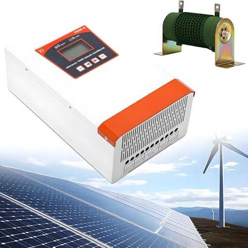 6000W Hybrid Charge Controller - Dual MPPT Solar & Wind Boost Controller with LCD, Supports 12V/24V & 24V/48V, Perfect for Lithium & Lead Acid Battery Systems