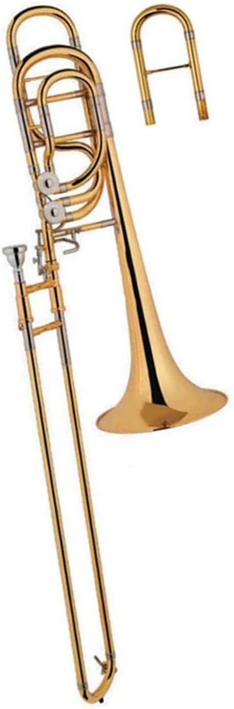 Adult Trombone Instrument Gold Lacquer Brass Bass Professional Beginner Trombone