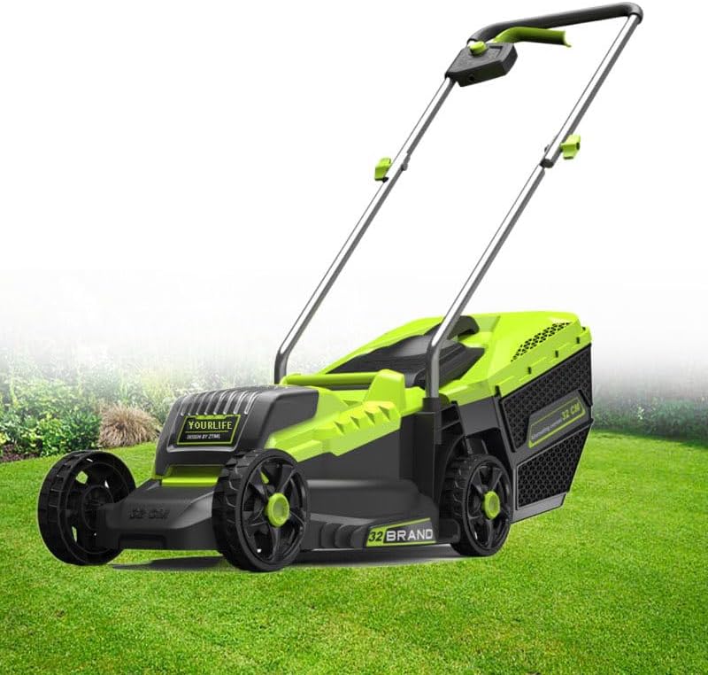 Electric Lawn Mower Cordless - 40V Brushless Push Lawn Mowers with 4.0Ah Battery x 2 and Fast Charger Included - Battery Operated Lawn Mower with Bagger