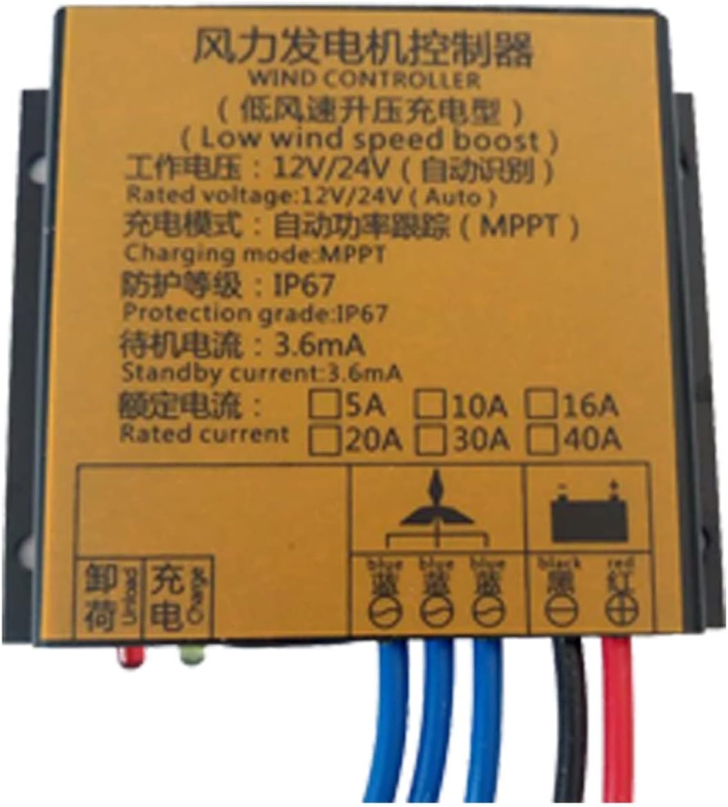 Wind Generator, Wind Turbine Generator Start Up 1.3m/s New 800w 12v 24v Wind Turbine With 6 Blades And PWM Charge Controller For Home Use,for Home, Farm, RVs, Boats(MPPT Controller,48V_800W)