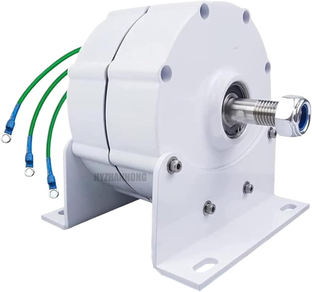 Low Speed Permanent Magnet Generator,12000W AC 12V 24V 48V 220V Gearless Wind Turbine Generator with Base Suitable for Hydraulic/Wind Turbines