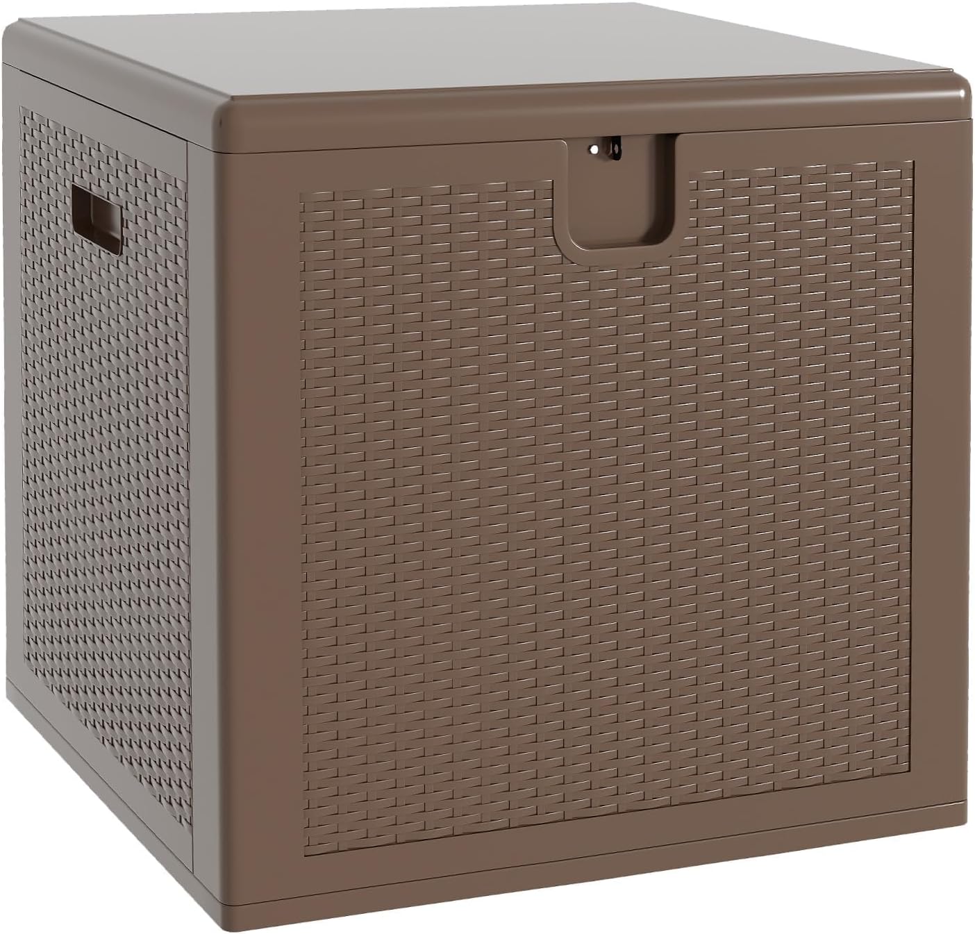 Large Resin Deck Box Waterproof, 150 gal, 800 LB Capacity Heavy Duty Outdoor Storage Box with Lockable Lid, Portable Outside Storage Container for Patio Garden Yard, Black