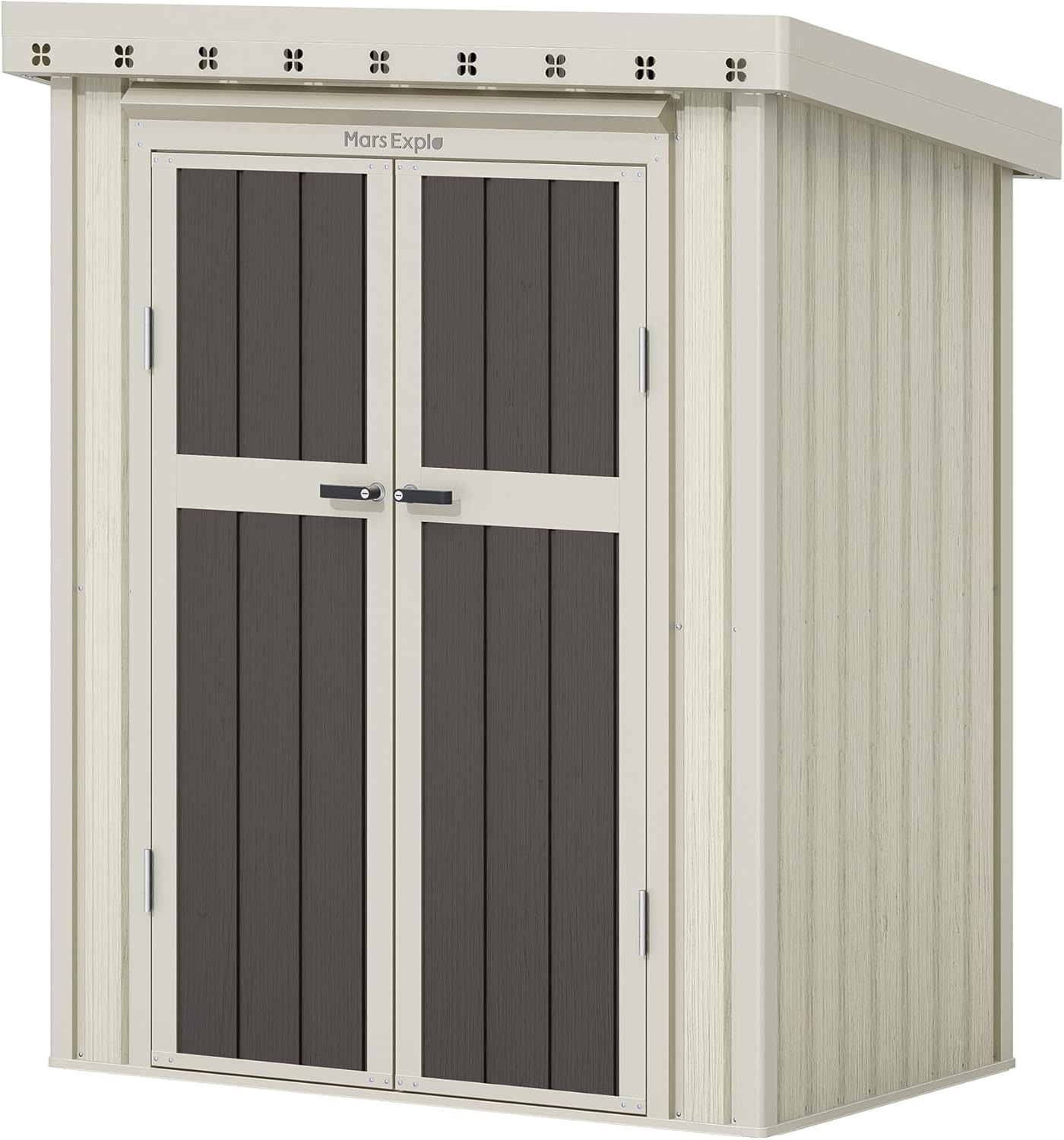 5X3 FT Metal Garden Sheds & Outdoor Storage with Sloping Roof,Lockable Door for Backyard,Patio