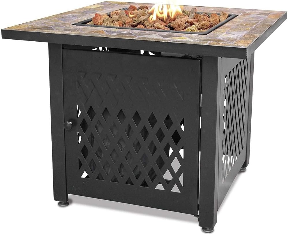 Endless Summer GAD1429SP Gas Outdoor Fireplace with Slate Mantel, Large, Multi Color