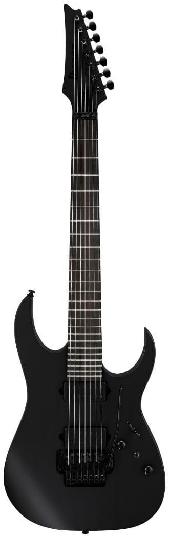 Ibanez RGRB720 Iron Label 7-String Right-Handed Electric Guitar with Nyatoh Body, Maple Neck, and Ebony Fingerboard (Black Flat)
