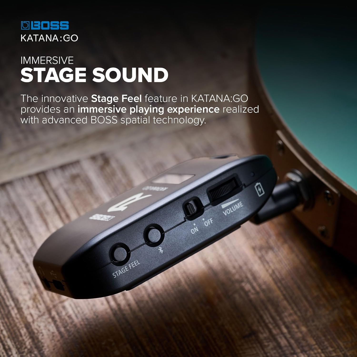 BOSS KATANA:GO | Personal Headphone Amplifier for Guitar & Bass | Ready-To-Play Sounds from Stage-Class Katana Amps | Advanced Spatial Technology | Edit Tones & Stream Backing Music via Bluetooth