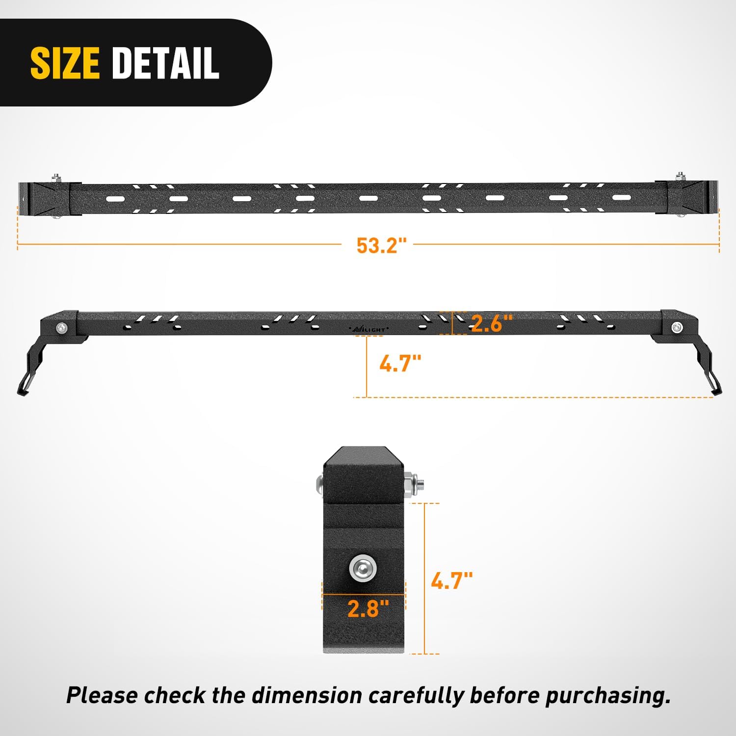 Nilight 420LBS Roof Rack Cross Bars Compatible with Jeep Wrangler JK JKU 2007-2018 JL JLU 2018-2025 Gladiator JT 2020-2025 Hardtop Models, Adjustable Iron Crossbars for Cargo Carrier Luggage Box Tent
