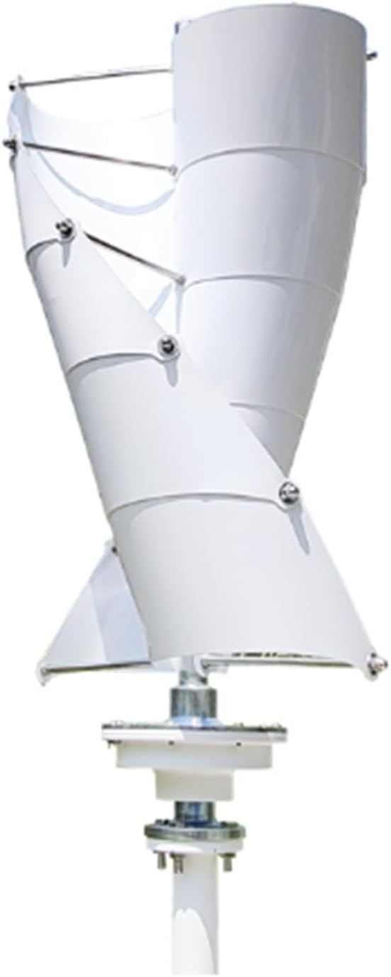 800W Power Generator Spiral Wind Vertical Turbine Generators,12V 24V 48V Home Wind Turbine 10 Blade with Controller for Hybrid Solar Wind System