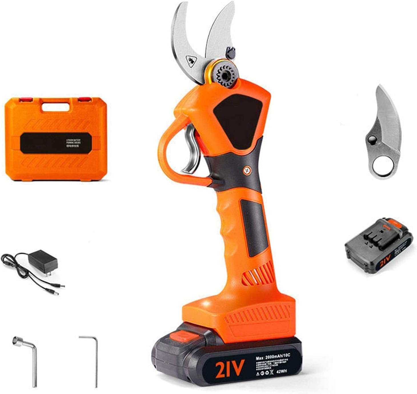 New Professional Electric Pruning Shears Rechargeable Garden Cutting Shears Cordless Electric Pruning Shears with 21V Li-Ion Battery 30Mm Cutting Diameter Economical Sharcutting Tool