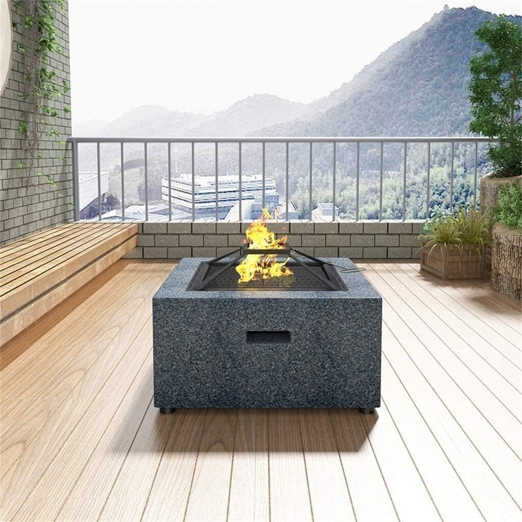 Outdoor Fire Pit Fire Pit Bonfire Wood Burning Patio Coal Grill Firepit for Outside Grill Charcoal Smokeless Grill with Spark Screen Poker and Fireplace
