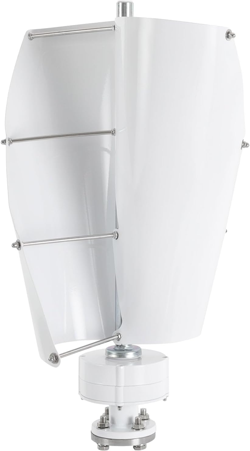 500W 12V Wind Turbine Vertical Axis Generator with Controller Wind Turbine Wind Turbine Power Generation for Home White