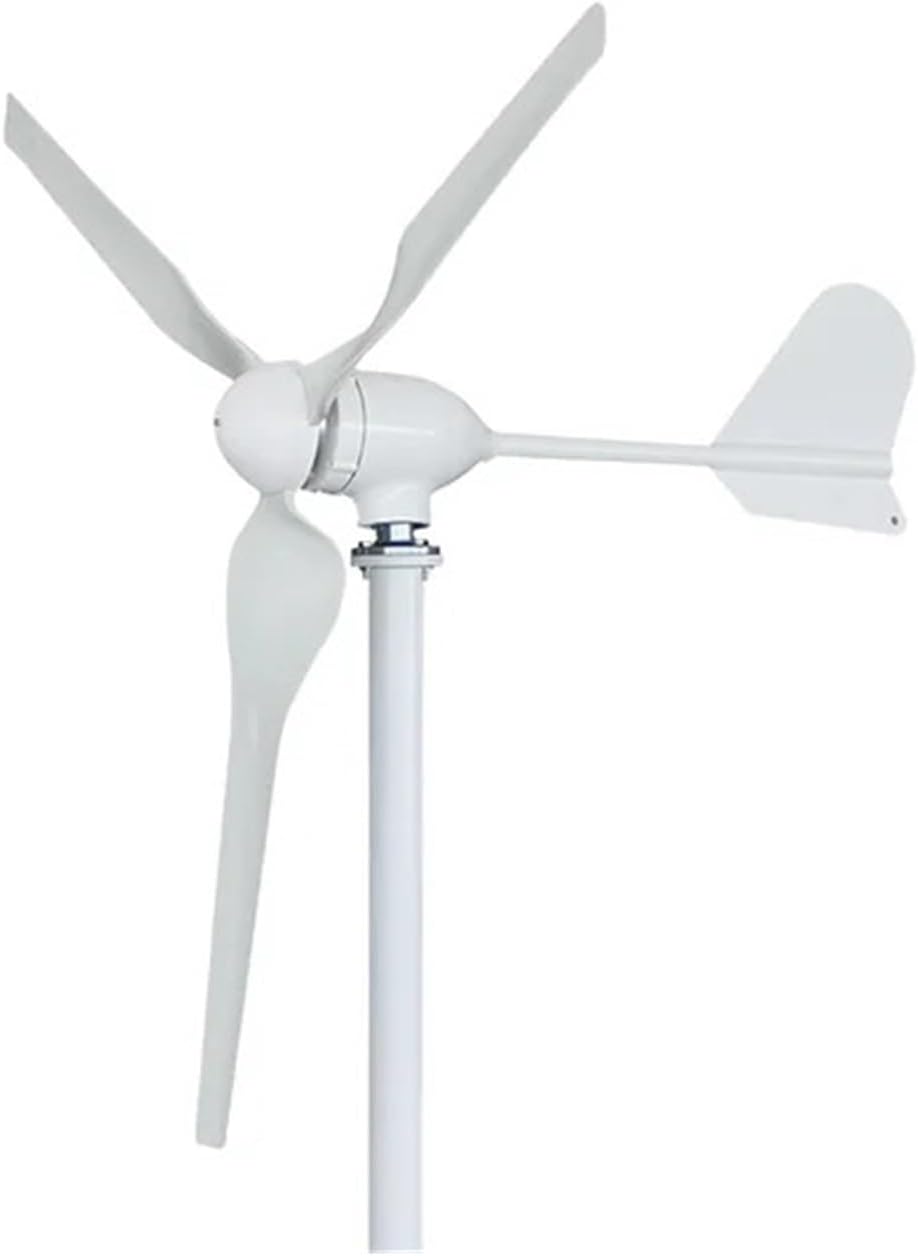 3000W Wind Turbine Generator Kit, Horizontal Turbine with 3 Blades 12V/24V/48V Low Noise Low Starting Speed for Home(MPPT Hybrid Control,24V)