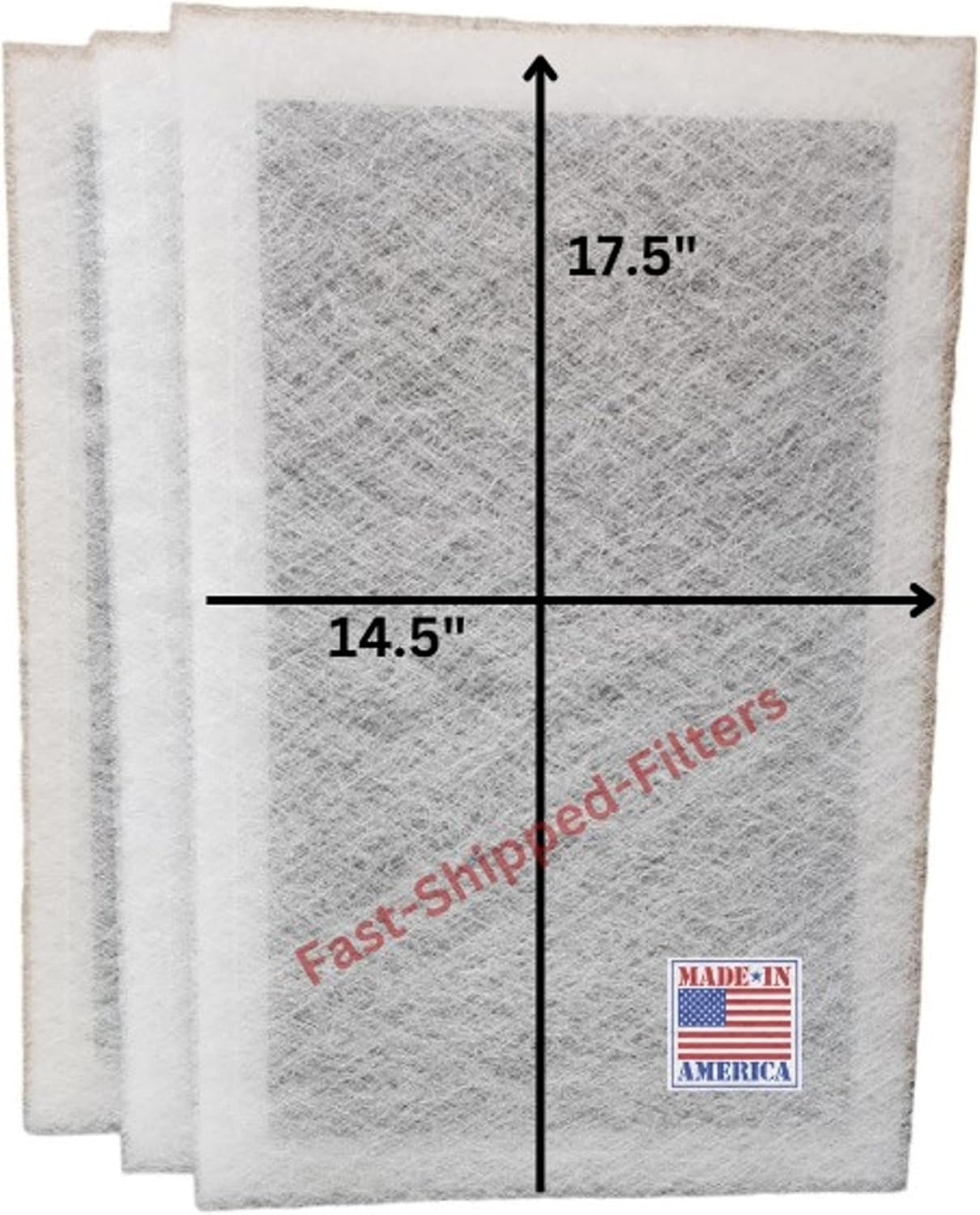 Fast-Shipped-Filters 3 Pack 16x20 Replacement Filter Pads Compatible with MicroPower Guard Air Cleaner 16x20 Refill White