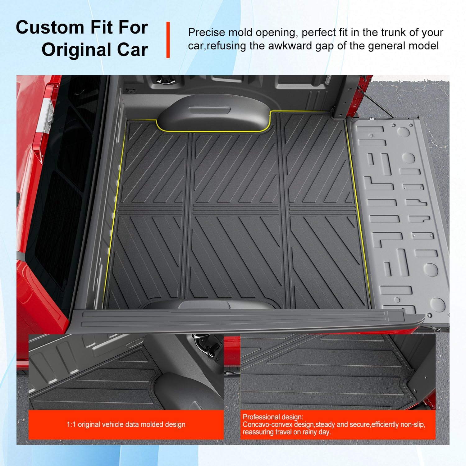 powoq 5.5FT Truck Bed Mat Compatible with 2015-2026 Ford F150 Bed Mat Truck Bed Liner All Season Protection Bed Liner Replacement for 2015-2026 Ford F150 Accessories