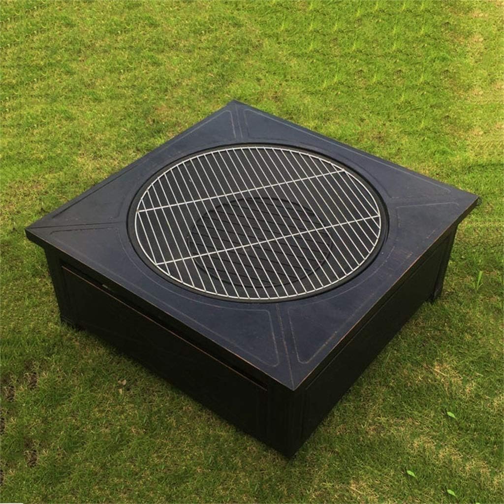 Outdoor Fire Pits Square Fire Pit Metal Fire Bowl Fireplacerd Patio Garden Stove