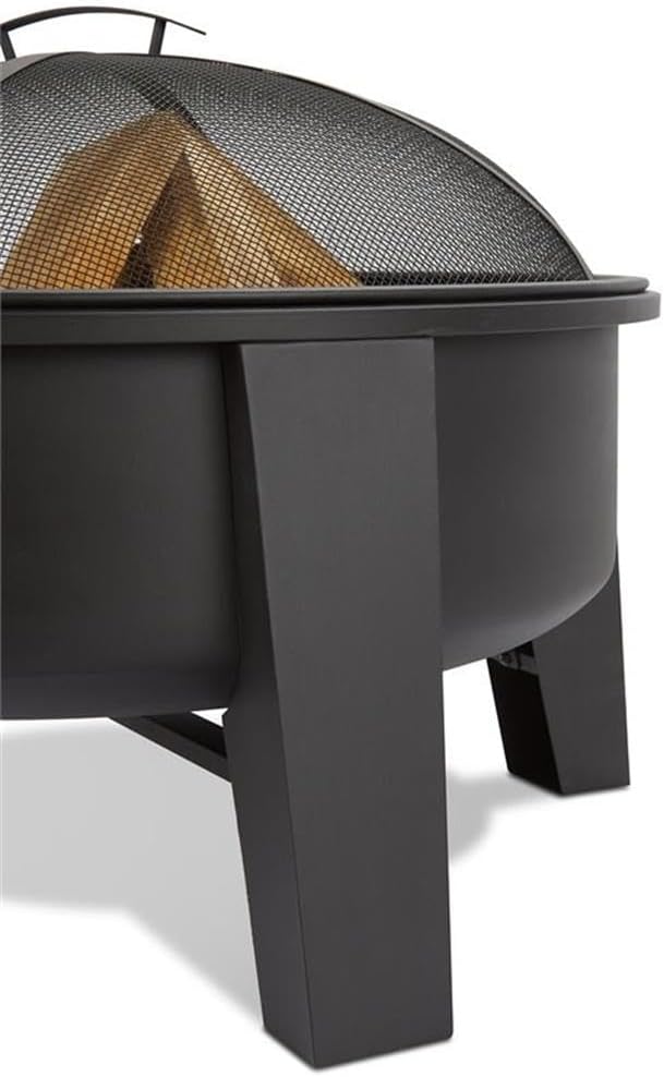 Real Flame Forsyth Wood Burning Fire Pit 360-BLK Black