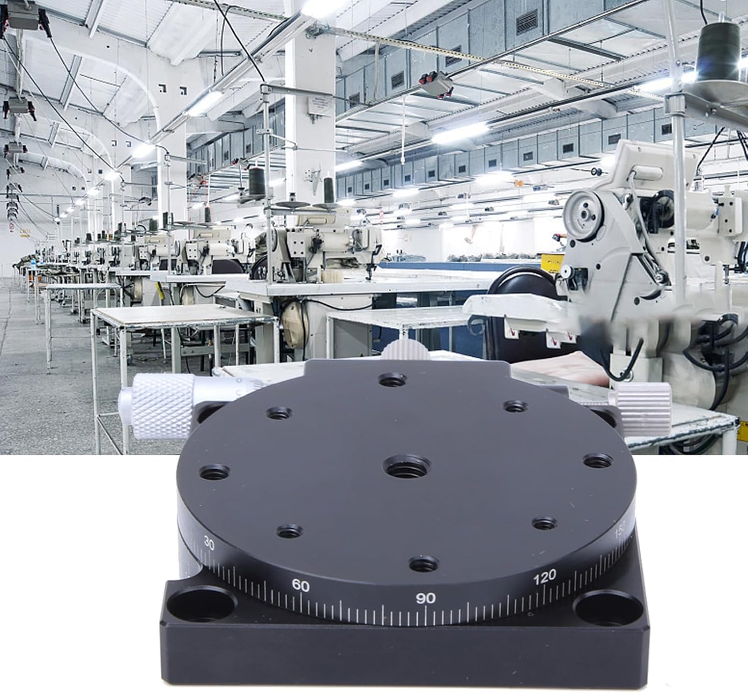 Manual Trimming Station Displacement Platform, Linear Stage Tuning Sliding Table Φ60mm for Production Machinery, Optical Experimental Measurement