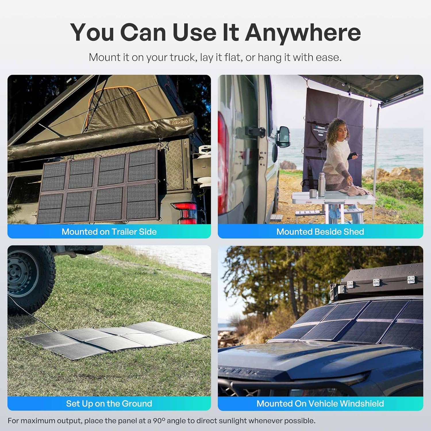 Renogy 200W Portable Solar Panel Blanket, 25% High Efficiency N-Type Foldable Solar Charger for Power Station, Lightweight 8-Fold Space Save, USB-A Type-C Output, For Camping, RV, Pickup Truck, Marine