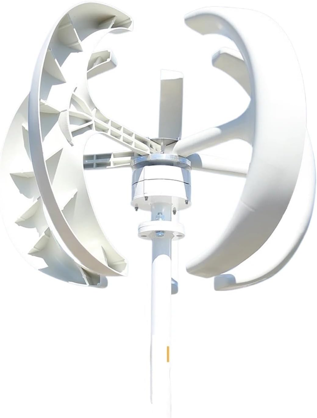 Wind Turbine Generator Kit, Free Energy 5KW Low Noise Small Wind Turbine nerator for Home 5000W 12V 24V Vertical Axis Windmill for Hybrid Solar Wind System(White,12V_5000W)