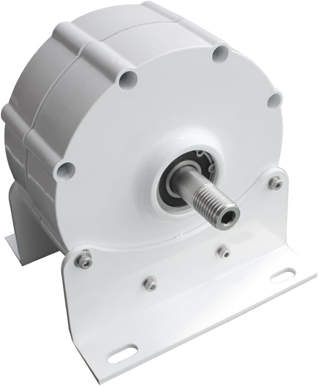 Wind Power Generator Wind Turbine and Water Turbine Low Speed 2000W 24V 48V Gearless Permanent Magnet Generator Low Starting Speed for Home(with Base,48V_2000W 300RPM)