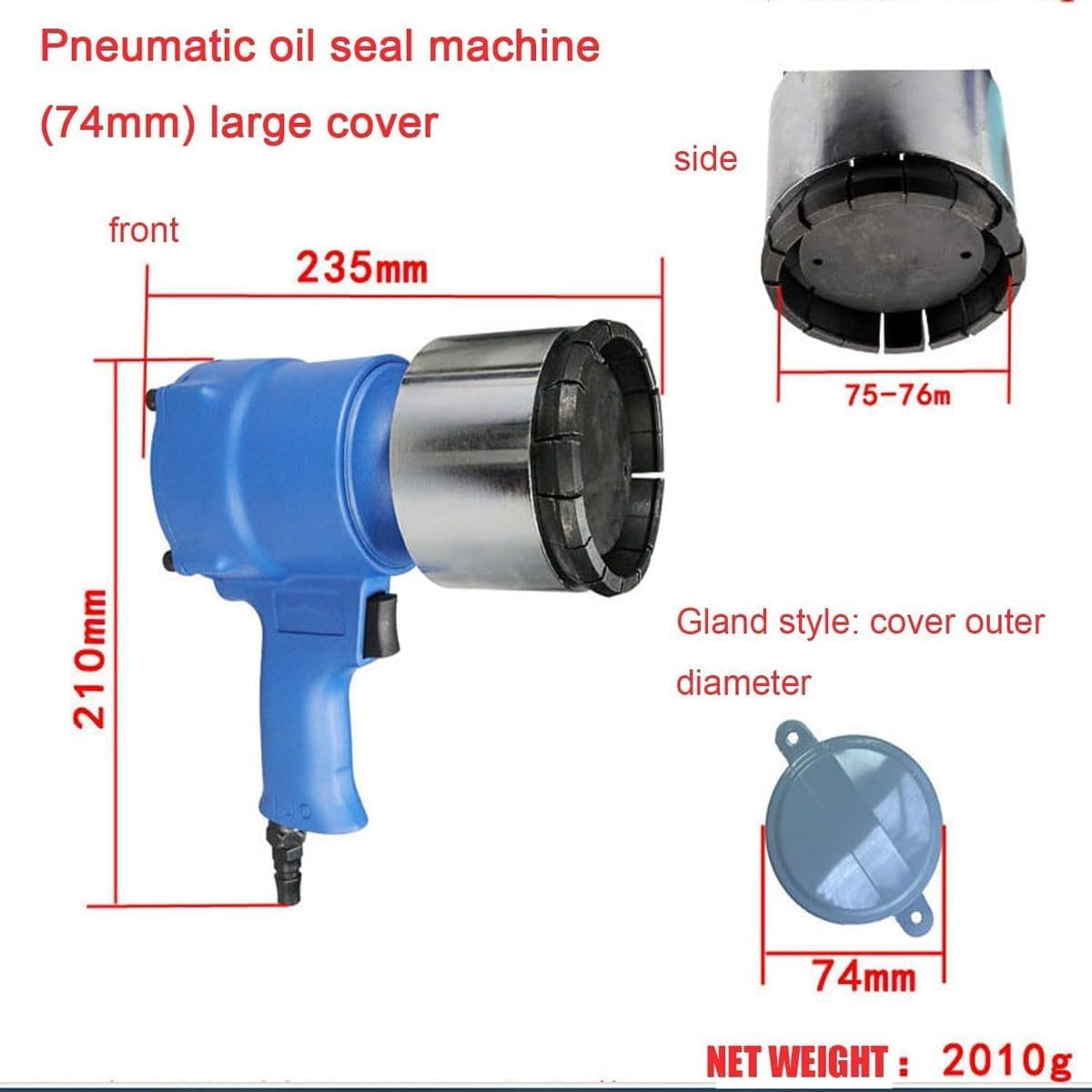Pneumatic Oil Barrel Crimper,200L Oil Drum Capping Machine,35mm+75mm Pneumatic Seal Iron Cover Crimping Tool,1/4 Air Intake, 1300Lbs Pulling Force, for Factory, Packaging, Paint