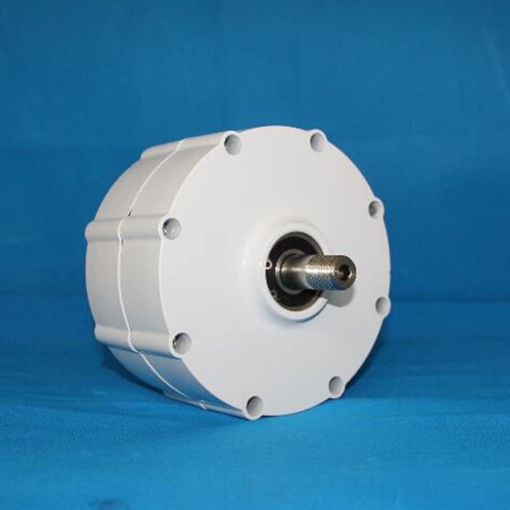 Wind Turbine Generator Kit, Wind Turbine And Water Turbine Low Speed 600W 800W 1000W 12V 24V 48V Gearless Permanent Magnet Generator Horizontal Wind Turbine for Hybrid Solar Wind System(Without Base,4