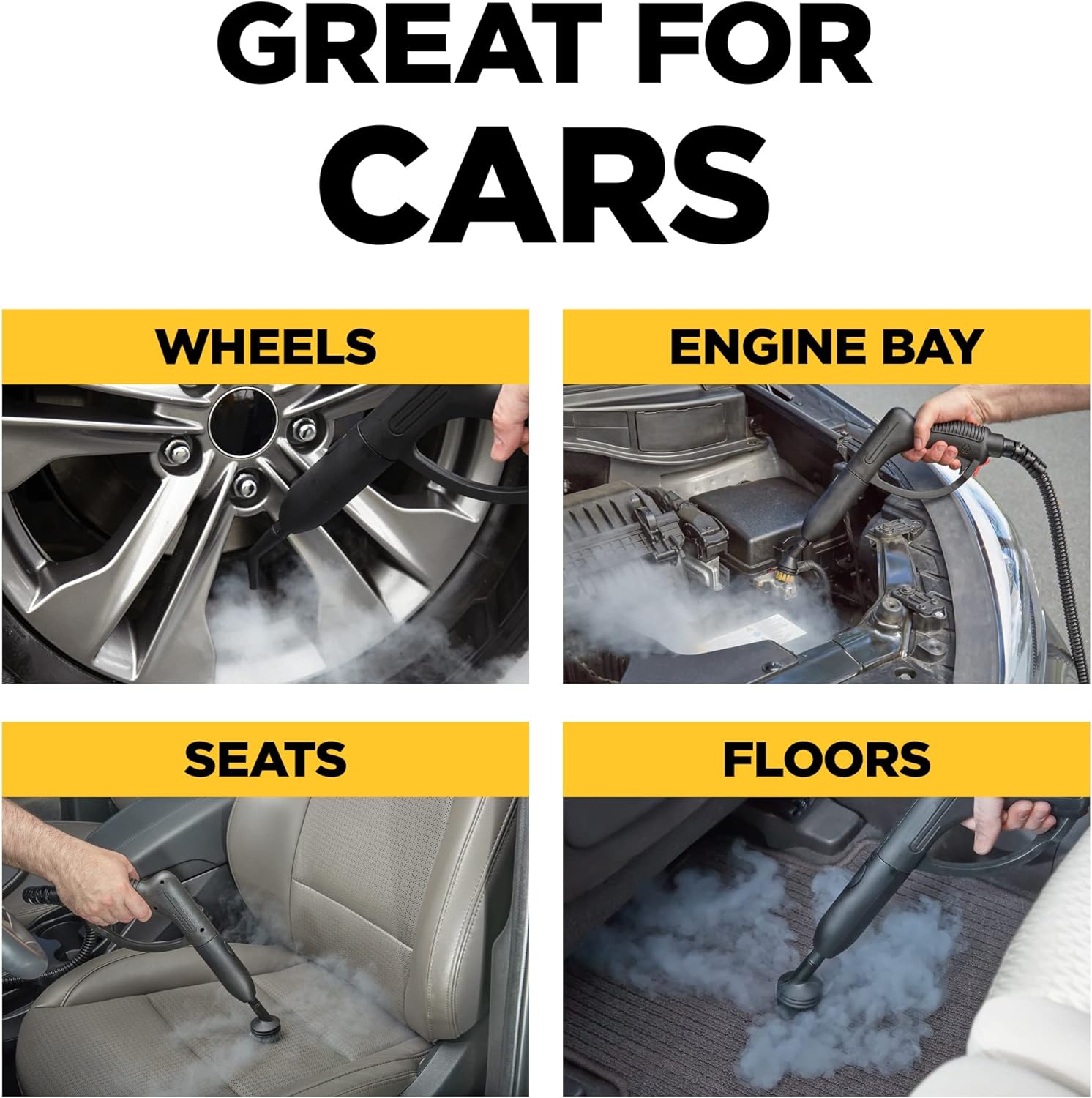 Wagner Spraytech C900054 905e AutoRight Multi-Purpose Steam Cleaner, 12 Accessories Included, Power Steamer for cleaning, Color May Vary