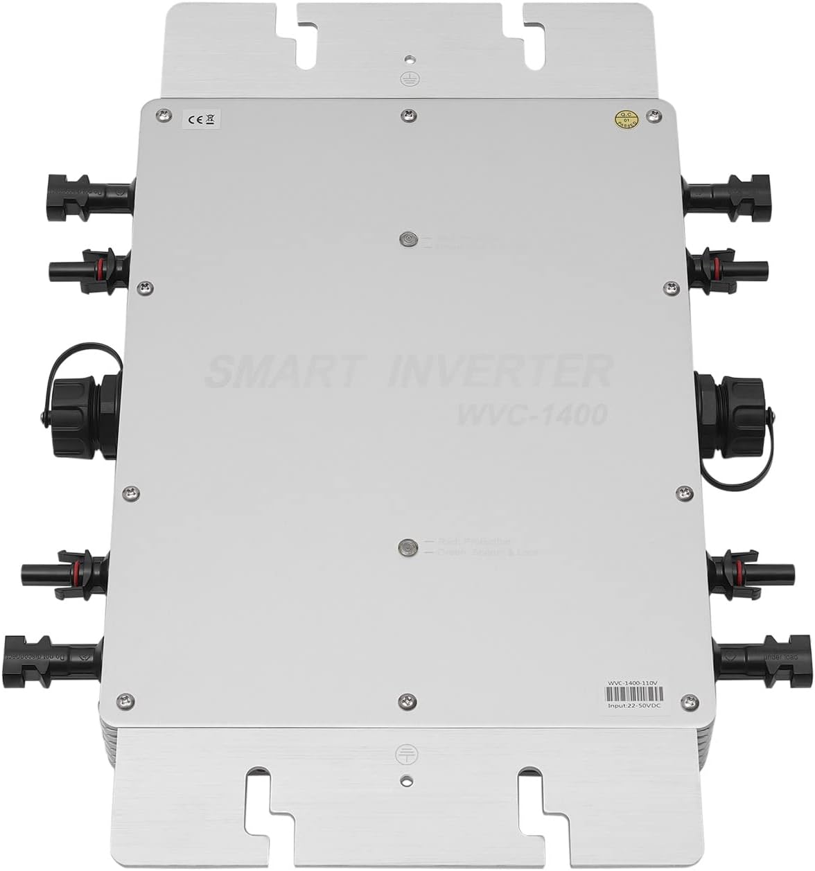 1400W Solar Grid Tie Micro Inverter, 110V Waterproof IP65 Pure Sine Wave Inverter with 32 bit DSP and LCD Display for 30V 36V Solar Panel