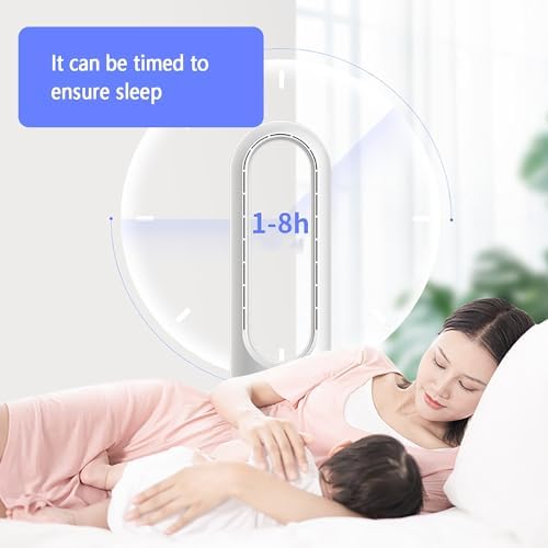 Bladeless Fan, Tower Fan with Remote, 80° Oscillating Pedestal Fan, Floor Fan/Standing Fan/Cooling Fan, 8 Speeds, 8h Timer, Air Circulation Fan for Indoor Home Bedroom Office Room(Gray)