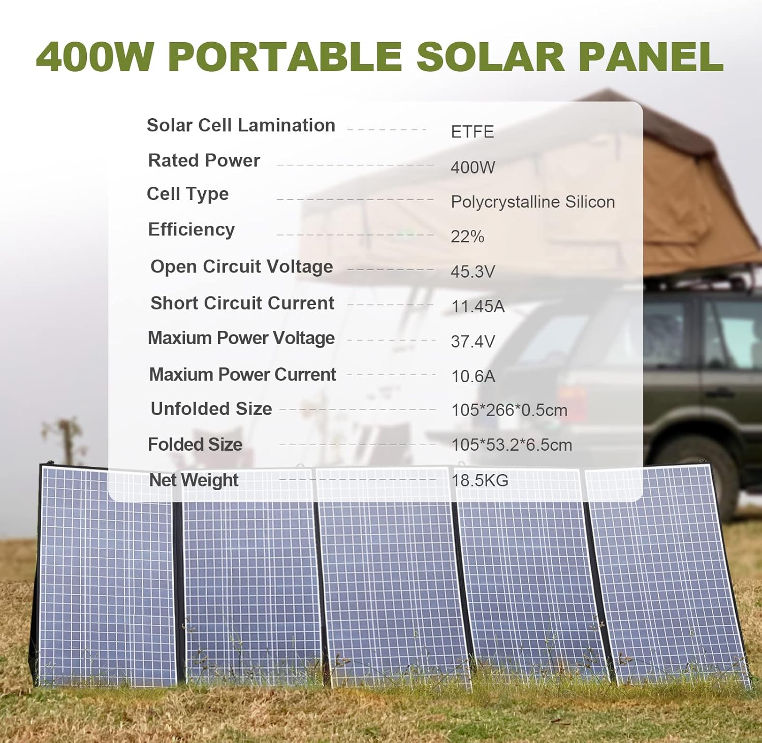 ALLPOWERS R4000 Solar Generator with SP037 400W Panel,3600W/3458Wh LiFePO4 Portable Power Station, 4000W Output, Wheeled Design for RV, Camping & Home Backup