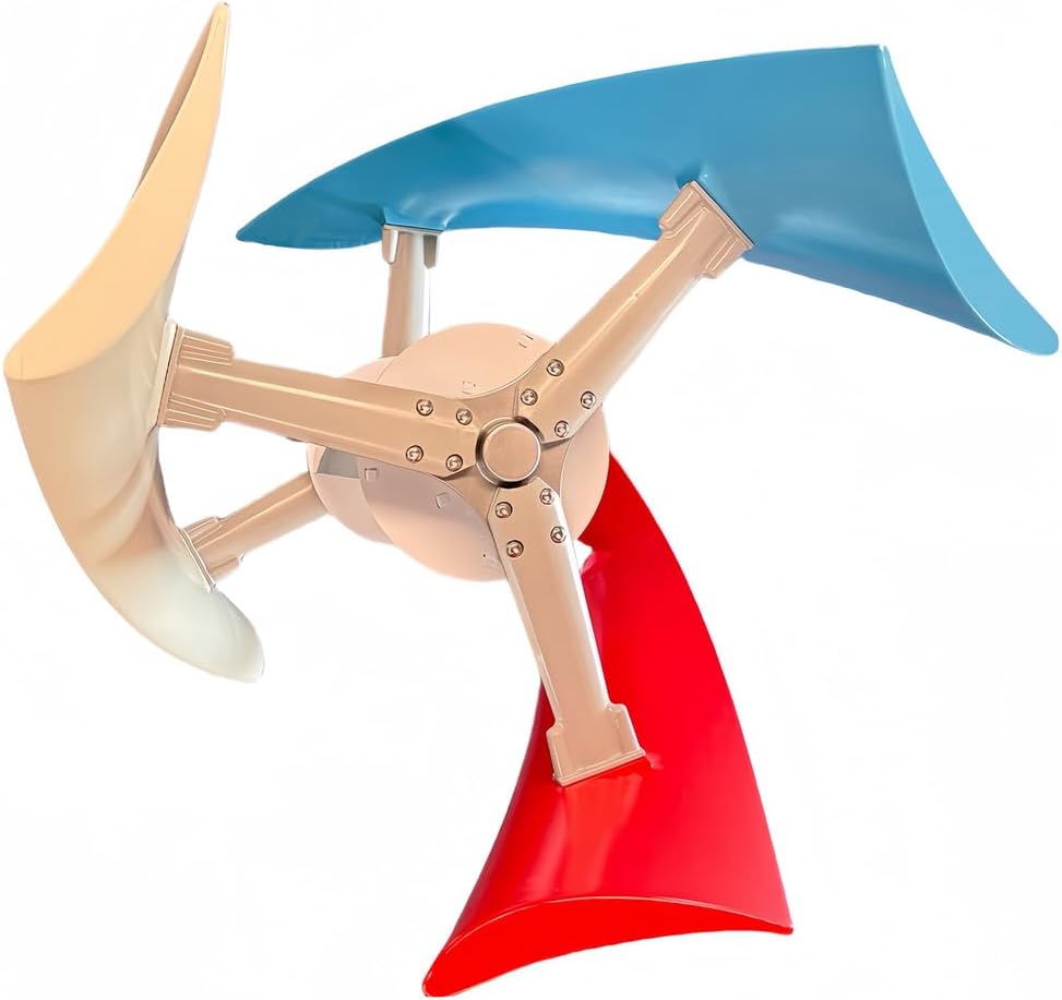 12V/24V/48V No Noise 3-Blade Vertical Axis Wind Turbine Generator,9000W Wind Turbine Generators Kit, with Mppt Controller for Household 220V