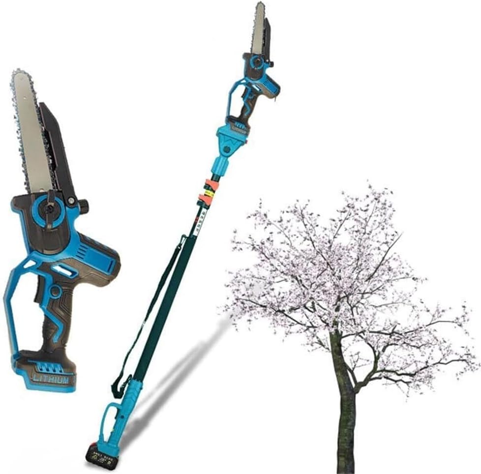 2-in-1 Brushless Electric Pole Saws, 15.8 Ft Max Extension Cordless Power Long Telescopic Chainsaw, 4.6 to 9.8ft Retractable Chain Saw for Branches