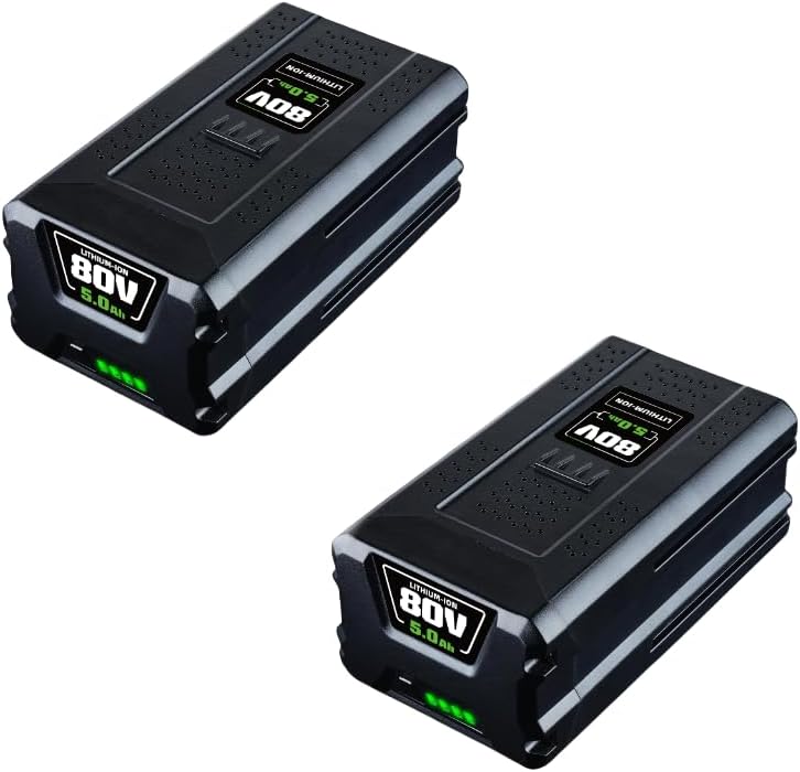 FERRYBOAT 80V 5.0Ah GBA80200 Replacement for Greenworks 80V Battery Compatible with Greenworks 80V Cordless Tools GCH8040 GST80320 ED80L00 BL80L00 2 Packs