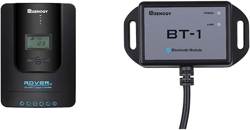 Renogy Rover 20A 12V/24V Auto DC Input MPPT Solar Charge Controller with Bluetooth Module