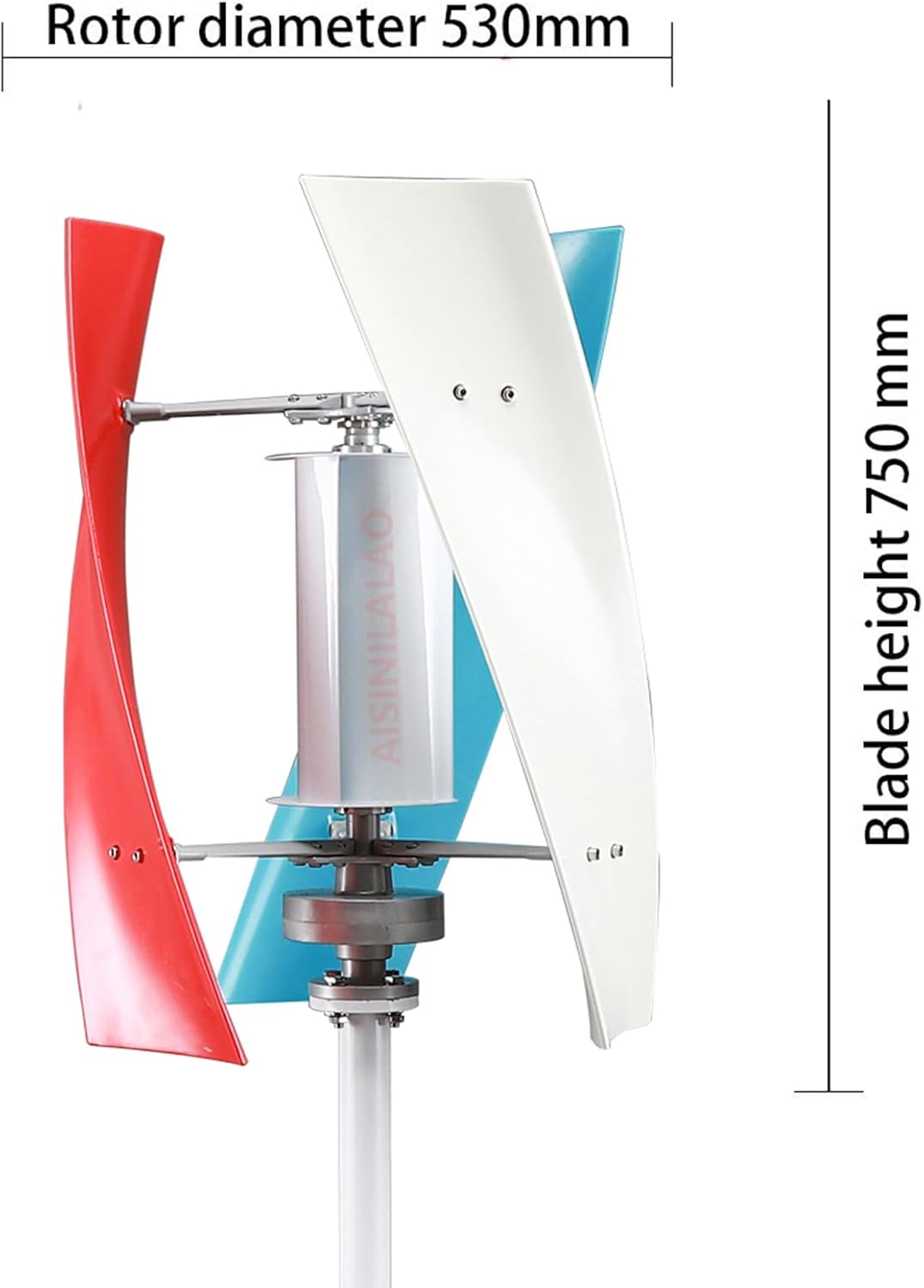 2500W Wind Turbine Wind Generator Kit, 3 Blades Wind Turbine with Controller 12V 24V 48V 220V for Home Garden Boat Street Lighting