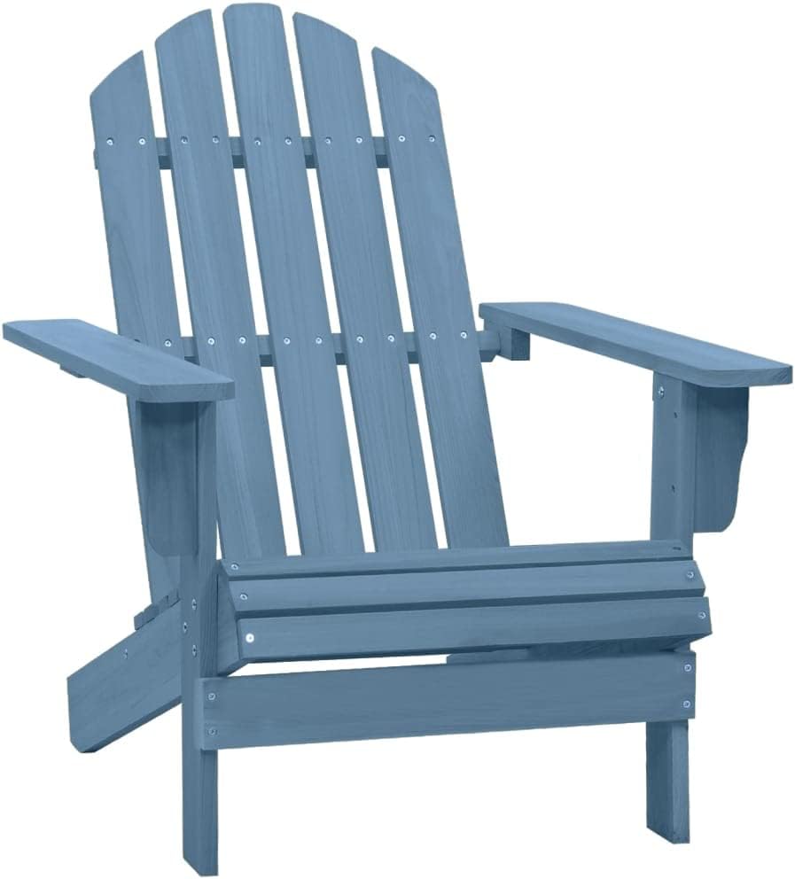 Patio Adirondack Chair Solid Fir Wood Blue, Patio Chairs