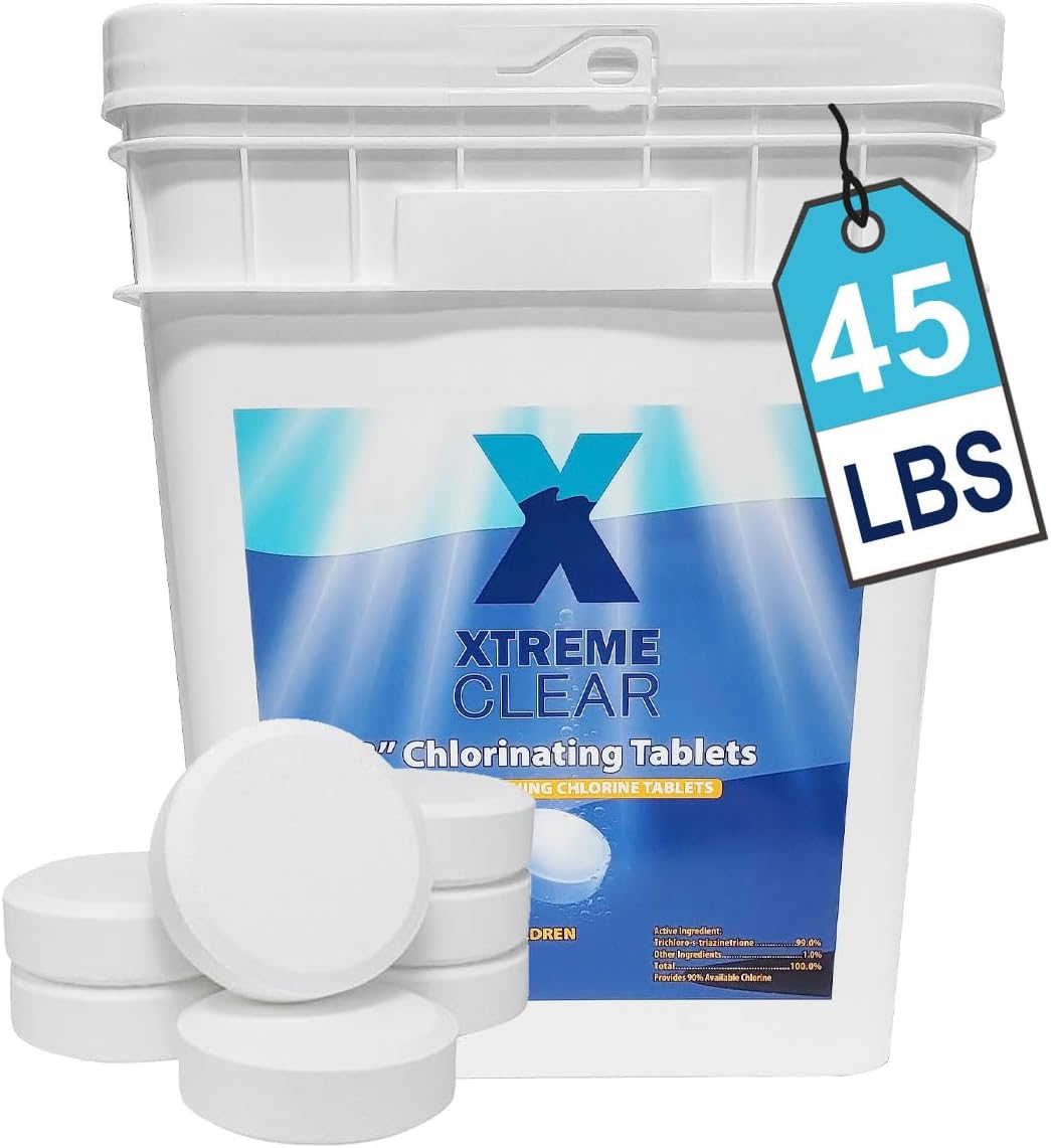 XtremeClear 45lbs Chlorine Tablets, 3