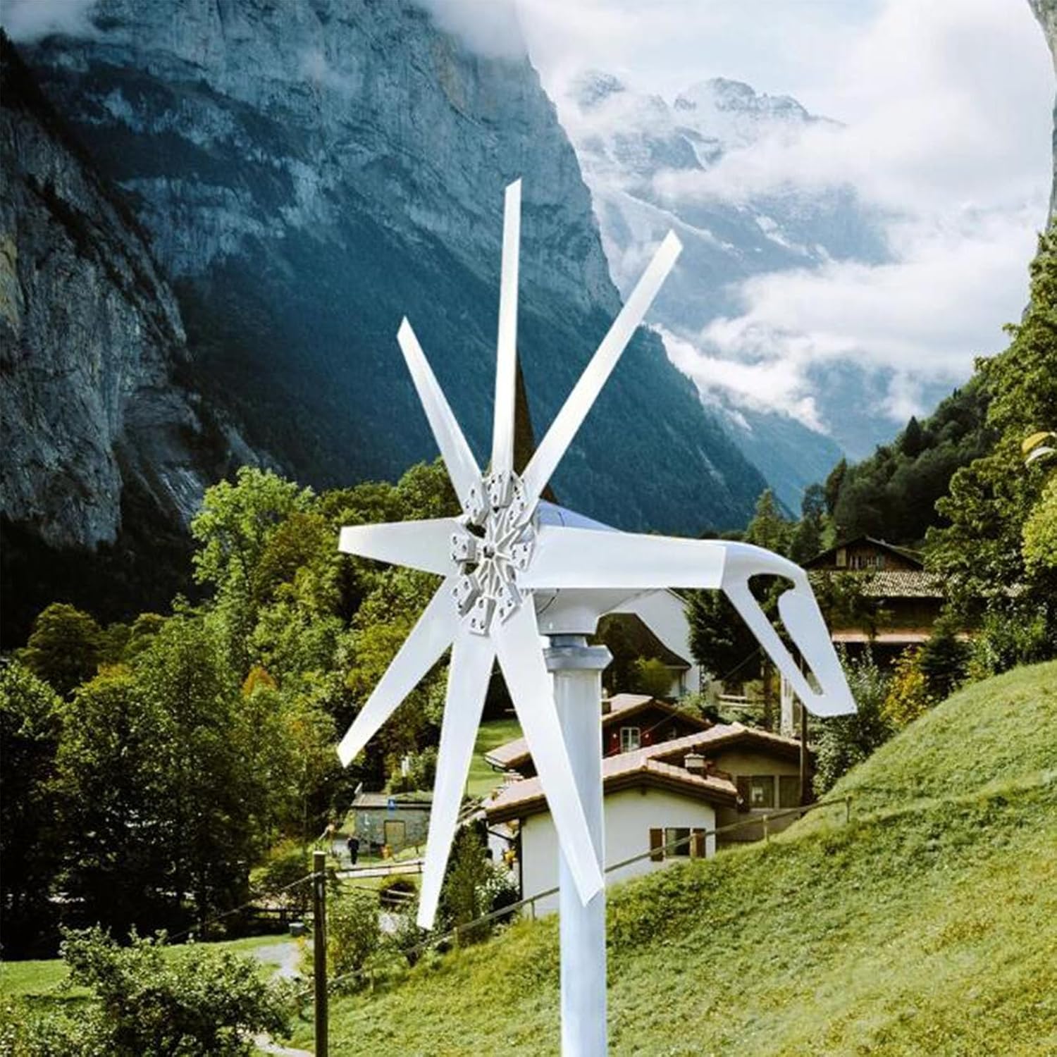 12000W Maglev Horizontal Wind Turbine+ High Efficiency Small Wind Turbine Home Use with MPPT Controller(Low Noise)