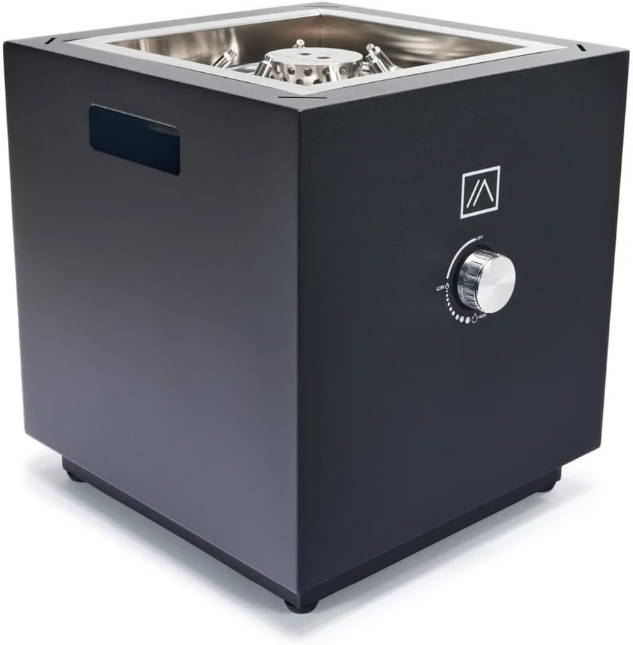 Ukiah Qube 12.5 in. W Steel Outdoor Square Propane Fire Pit